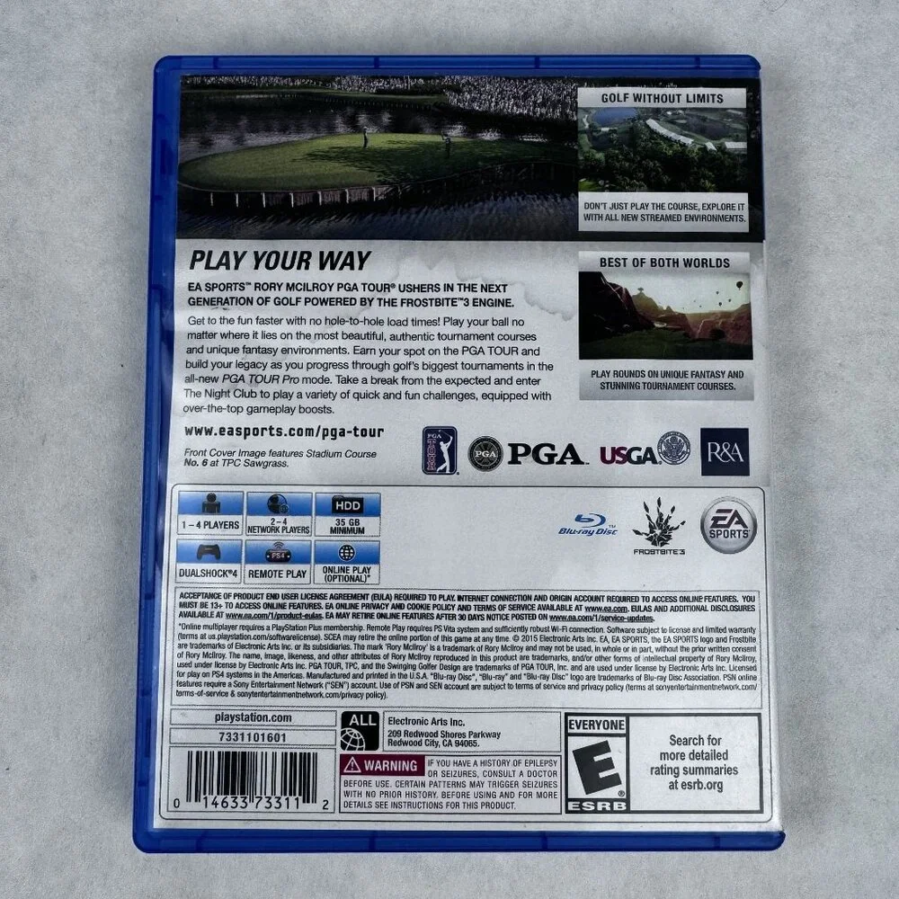 PS4 Rory McIlroy PGA Tour EA Sports Video Game Rated E Golf Simulation Game - Picture 2 of 6